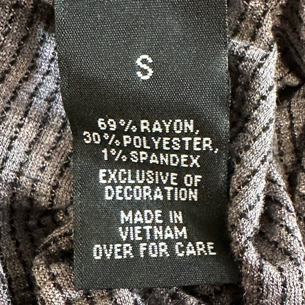 Alyx Womens Grey Spring Breeze Crochet Lace Back Side Tie Knit Top Small NWT - Picture 6 of 8